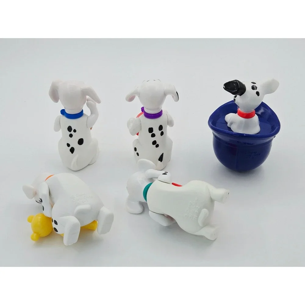 Disney 101 Dalmatians Vintage‎ Toy Figures Lot of 5 Puppies Police Hat Cookie